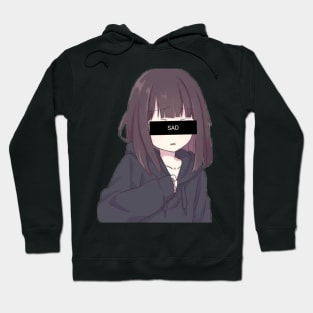 Sad anime girl hoodie clearance